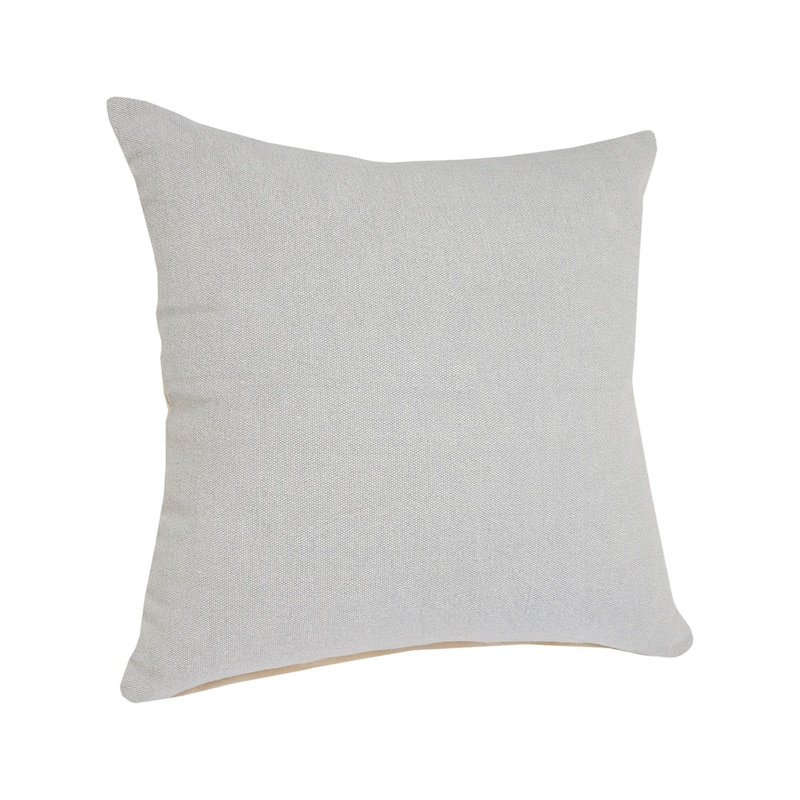 HomeRoots 20" X 20" Light Gray And Micro Chip Gray 100% Cotton Zippered Pillow