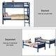 preview thumbnail 31 of 33, Costway Twin Over Twin Bunk Bed Convertible 2 Individual Beds Wooden