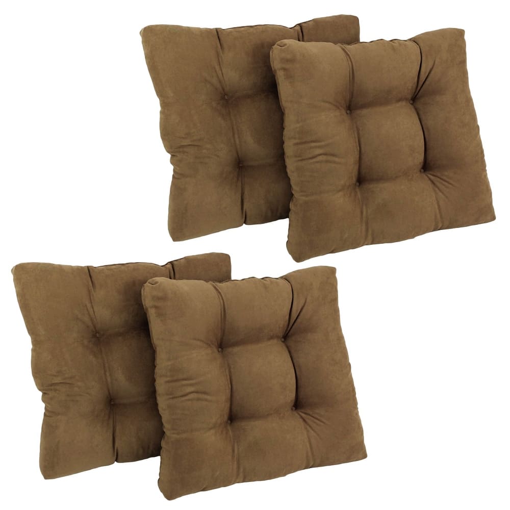 19-inch Square Microsuede Chair Cushion (Set of 1, 2, or 4) - 19 x 19