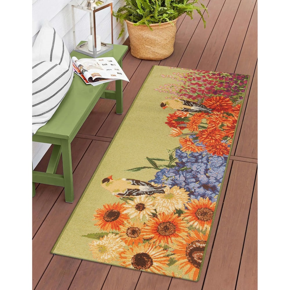 Liora Manne Esencia Garden Birds Indoor/Outdoor Mat