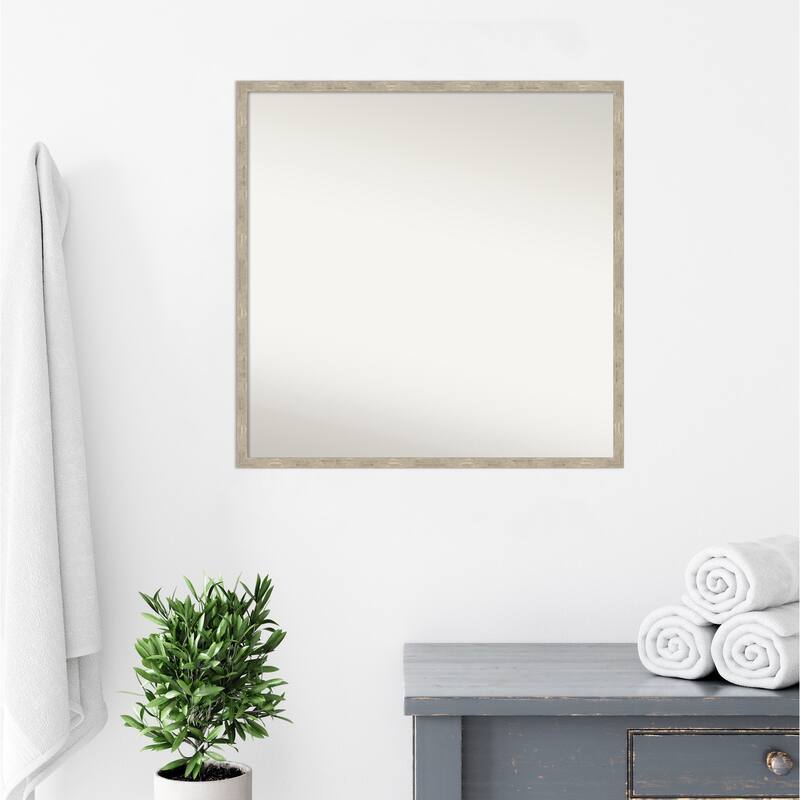 Imprint Non-Beveled Wood Framed Bathroom Vanity Wall Mirror