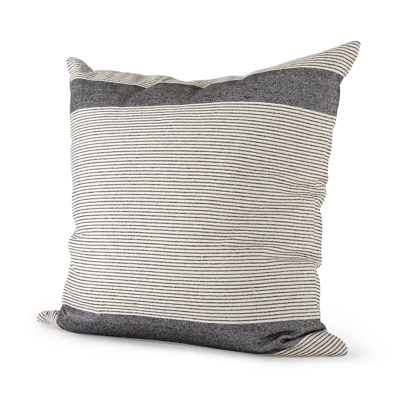 Nancy Beige w/ Black Stripe Detail Decorative Pillow Cover