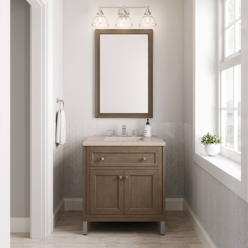 James Martin Vanities Chicago 30" Single Vanity, Whitewashed Walnut