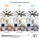 preview thumbnail 62 of 199, 42“/52"/60"/48" Noiseless Walnut Wood Ceiling Fan with Remote Control, Integrated Light Optional