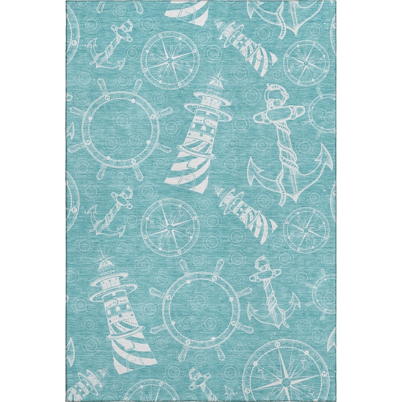 Premium Washable Super Soft Coastal Lighthouse Mayfield Rug