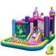 preview thumbnail 1 of 9, 6-in-1 Inflatable Bounce House with Slide, Ball Pit, and Basketball Rim 420D Oxford Cloth - 129" x 154.5" x 106.5"(L x W x H) 129" x 154.5" x 106.5"(L x W x H)