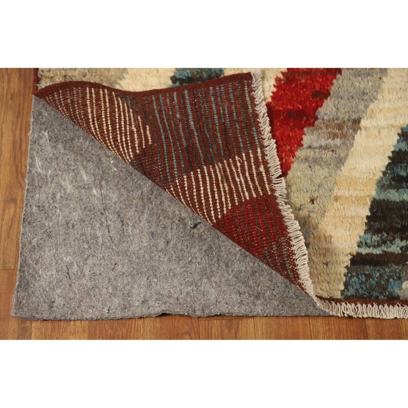 Abstract Moroccan Oriental Area Rug Handmade Wool Carpet - 7'3" x 9'8"