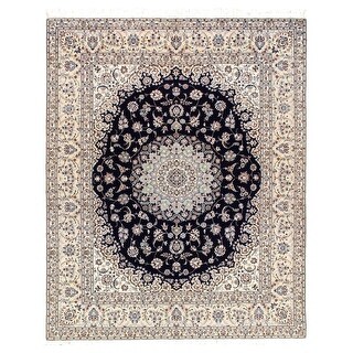 Canvello Nain Silk Dark Blue Rug Living Room - 6L Rug 6'7''x 8'4 ...
