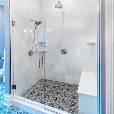 Merola Tile Costa Cendra Decor Dahlia 7-3/4" x 7-3/4" Ceramic Floor and Wall Tile