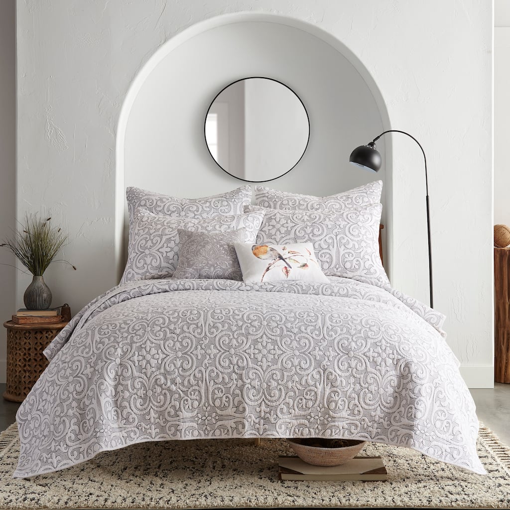Sherbourne Black Stitch Full/Queen Quilt - Levtex Home