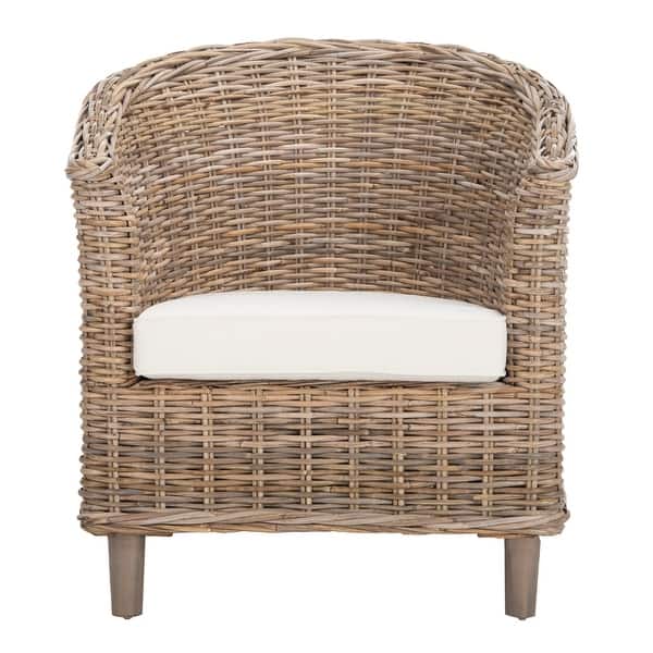 Safavieh Omni Transitional Coastal Rattan Barrel Chair 29 1 X 27 2 X 32 7 On Sale Overstock 8306899