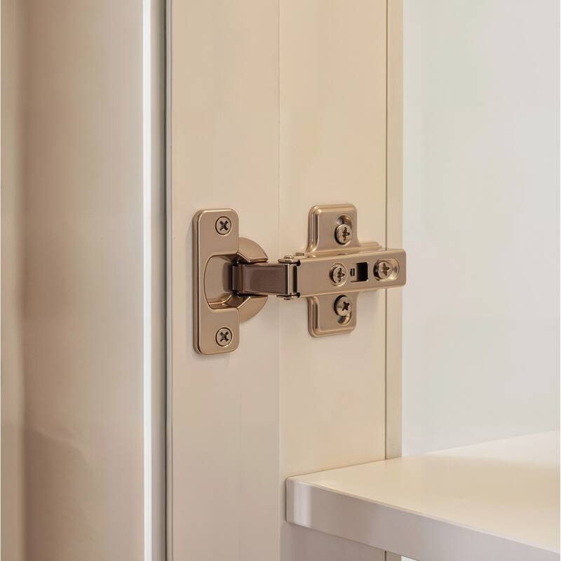 63" Lighted Glass Display Cabinet Curio Cabinet with Bluetooth LED Lights, White China Cabinet Storage for Living Room