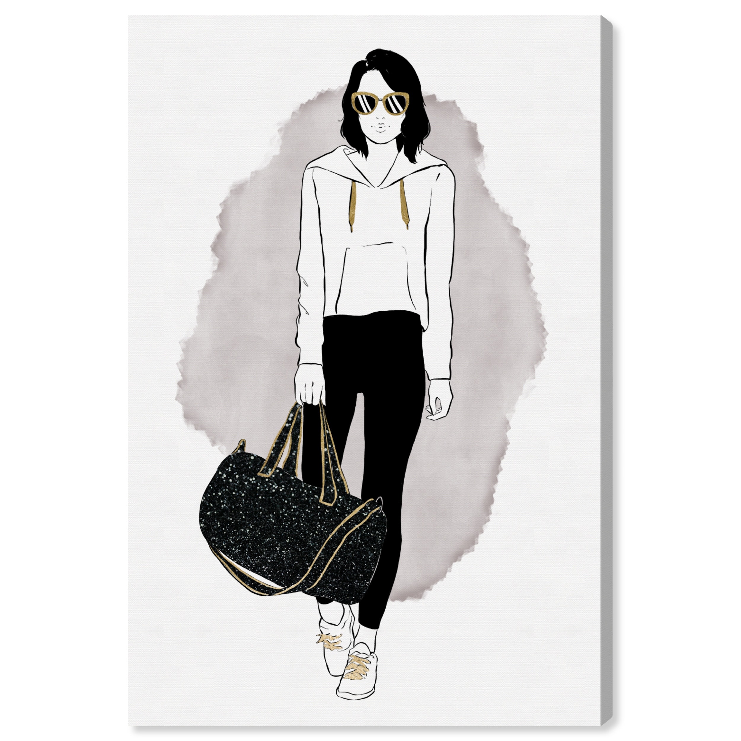 Oliver Gal 'Athletic Aesthetic' Fashion and Glam Wall Art Canvas Print  Outfits - Black, White - Bed Bath & Beyond - 32376923