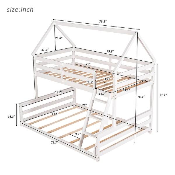 Twin over Full House Bunk Bed with Built-in Ladder - Bed Bath & Beyond ...