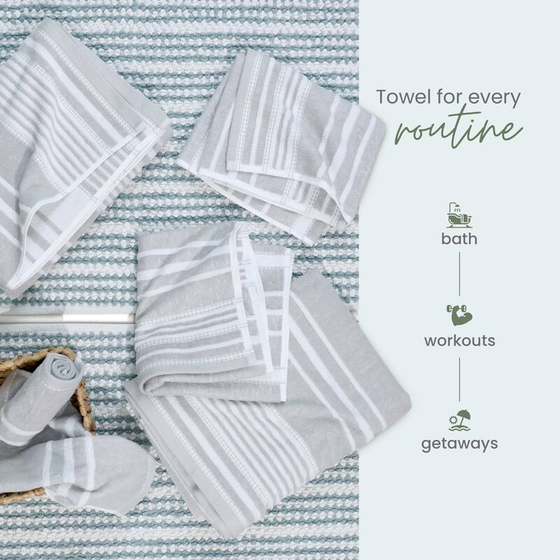 Martex Restore Batten Stripe Bath Towel