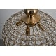 preview thumbnail 7 of 33, Retro French 4/5-Light Antique Brass Globe Crystal Chandelier Kitchen Island Pendant