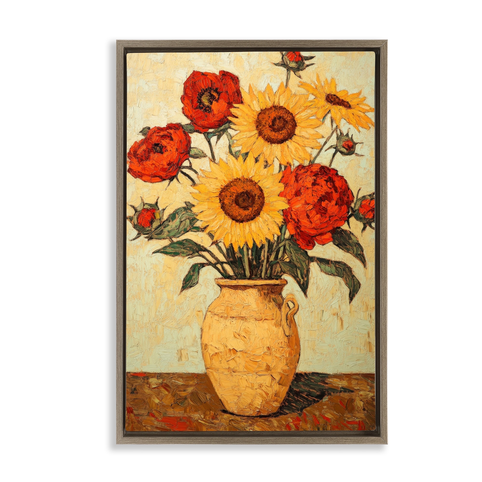 Stupell Rustic Flower Display Framed Floater Canvas Wall Art Design By Petal Prints Design