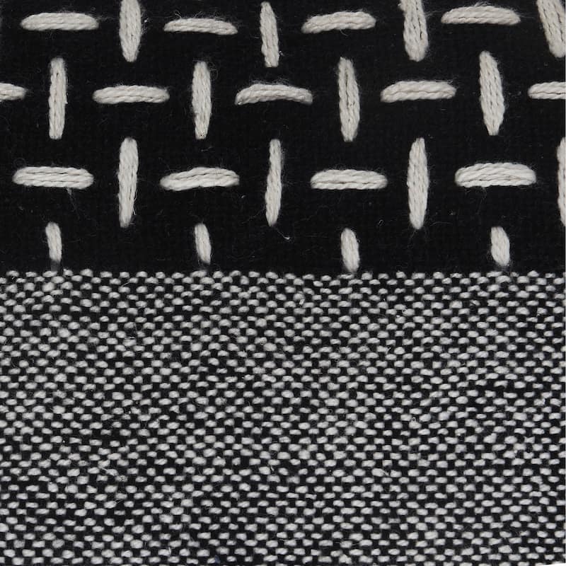 Sevita Interwoven Dash Geometric Throw Pillow with Tassels