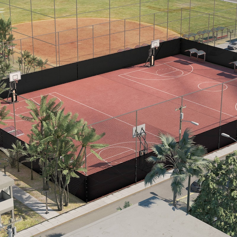 ColourTreeUSA 25 ft. Length Fence Privacy Screen Windscreen Cover Fabric Shade Tarp Netting Mesh Cloth Commercial Grade 170 GSM