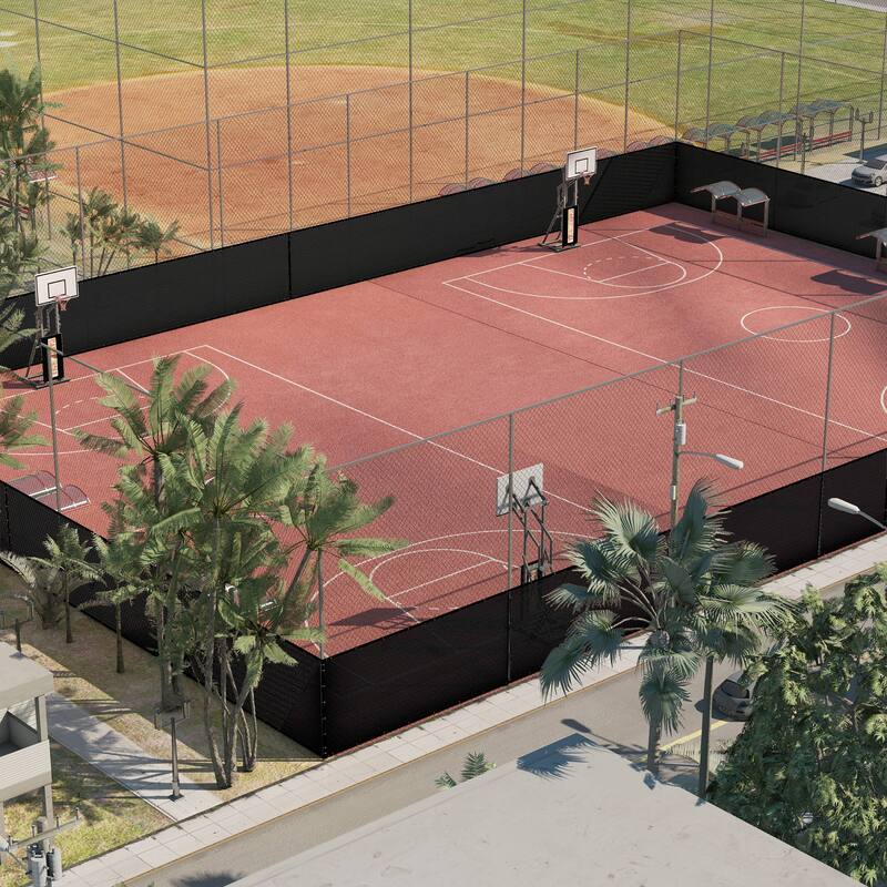 ColourTreeUSA 50 ft. Length Fence Privacy Screen Windscreen Cover Fabric Shade Tarp Netting Mesh Cloth Commercial Grade 170 GSM
