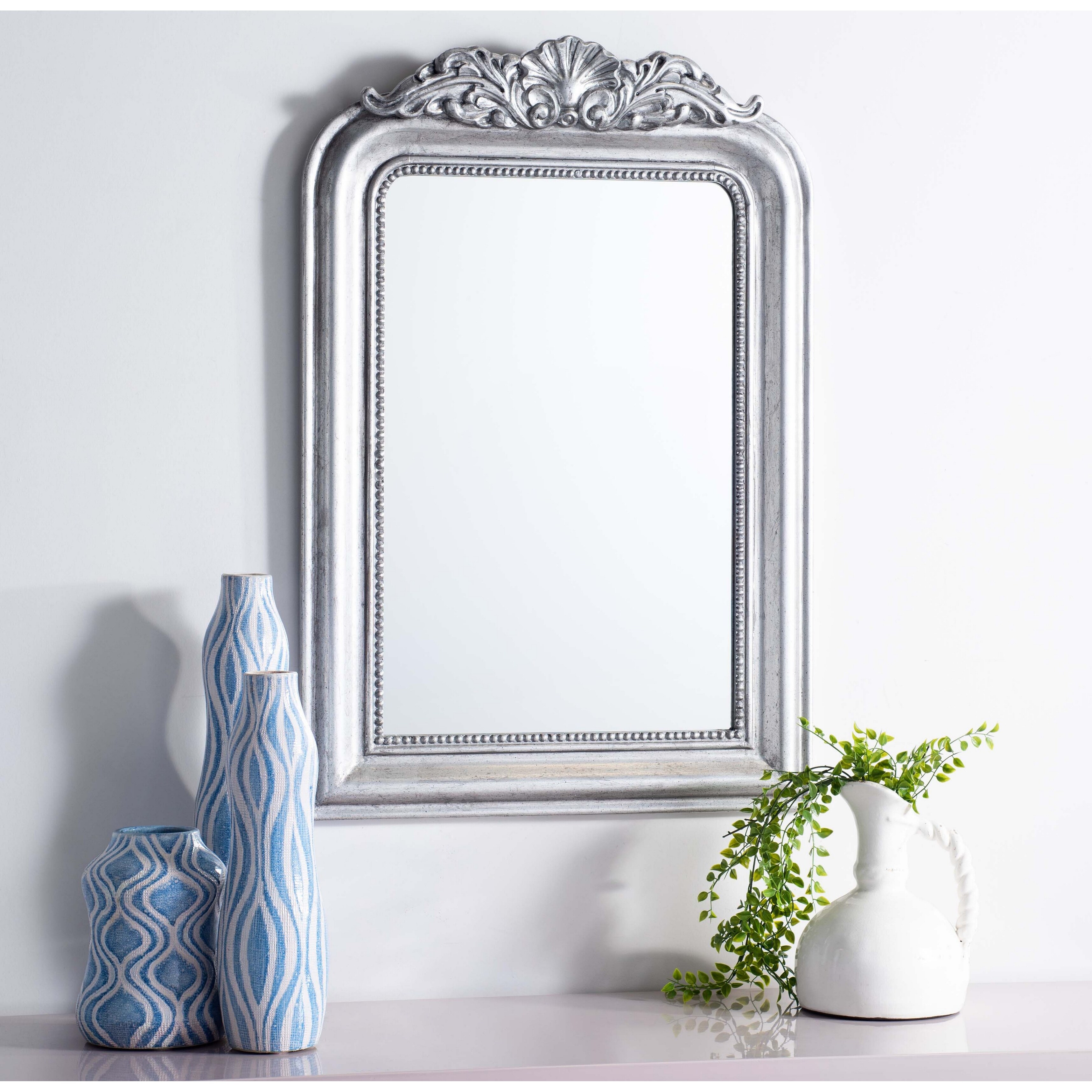 Safavieh Wenda 36 Inch Rectangular Decorative Mirror 24 W X 0 5 L X 36 H Overstock 31837017 Silver