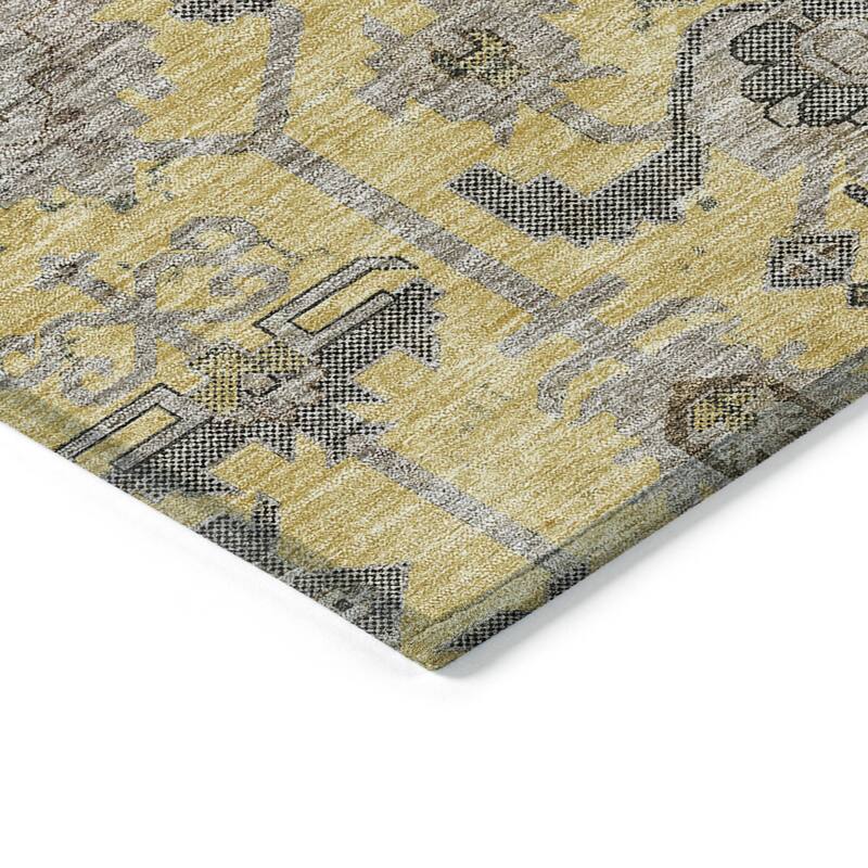 HomeRoots Oriental Traditional Rectangle Outdoor Rug