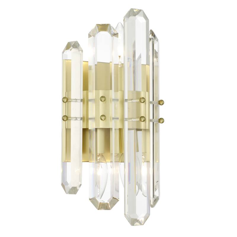 Bolton 3 Light Aged Brass Wall Mount - 7.5'' W x 13.5'' H x 5'' D