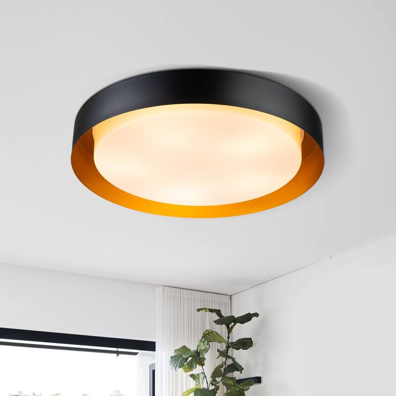 Modern Minimalist Round Drum Flush Mount Ceiling Lights