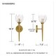 preview thumbnail 8 of 6, Shea 1-Light Brushed Gold Wall Sconce