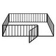 preview thumbnail 4 of 8, Queen Size Metal Floor Bed Frame with Enclosed Fencing and Door , Versatile Open-row Design