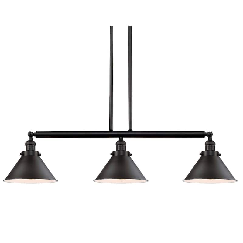 Innovations Lighting Briarcliff 3 Light 43" Wide Linear Chandelier - Matte Black / Matte Black