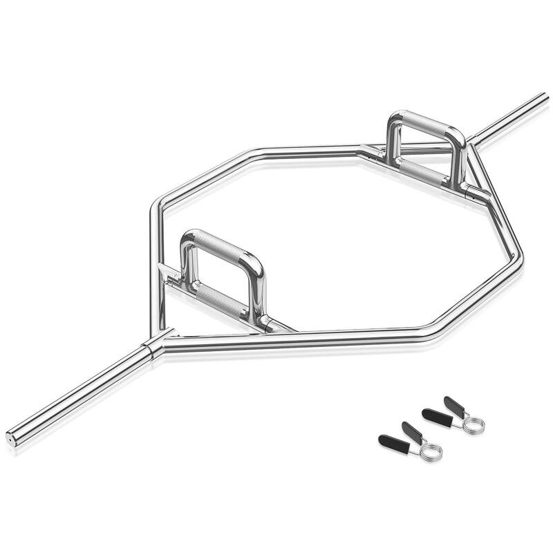 Gymax Heavy Duty Olympic Hex Trap Bar w/ Flat or Raised Knurled