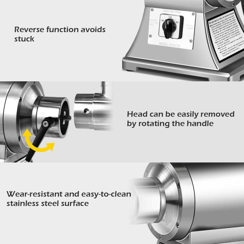 Gymax Commercial Grade Meat Grinder Stainless Steel Heavy Duty 1.5HP - See Details