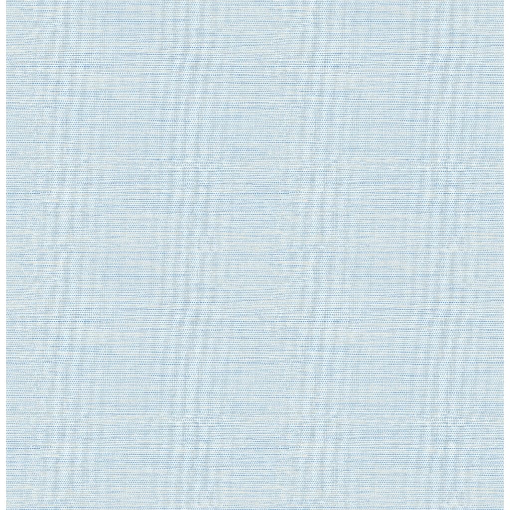 Chesapeake Agave Sky Blue Faux Grasscloth Wallpaper