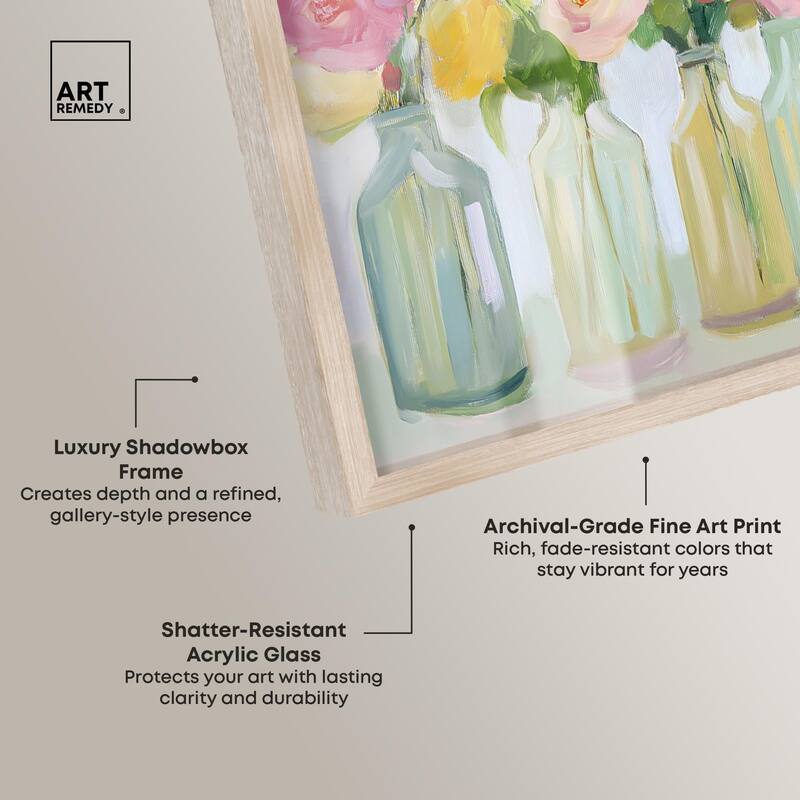Bottled Blooms Shadowbox by Art Remedy
