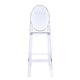 preview thumbnail 11 of 11, Set of 4 Clear 30" Seat Bar Stool Counter Height With Backs Plastic Chairs For Home Restaurant Office