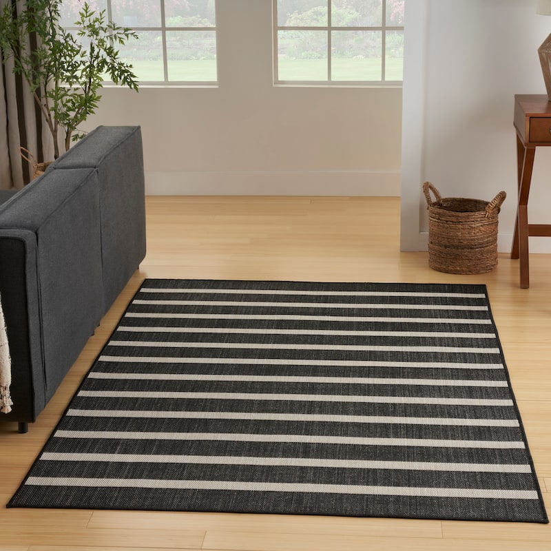 Nourison Positano Indoor/Outdoor Striped Area Rug