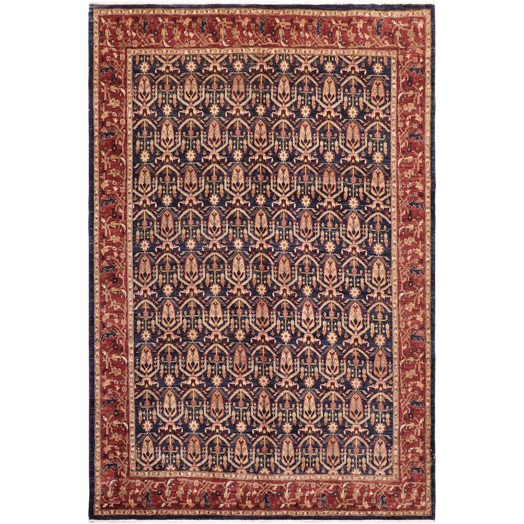 Vintage Herati Bidjar Hand Knotted Wool Rug