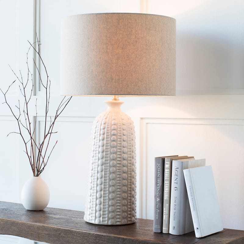 Artistic Weavers Hollywood Table Lamp with Glazed Ceramic Base