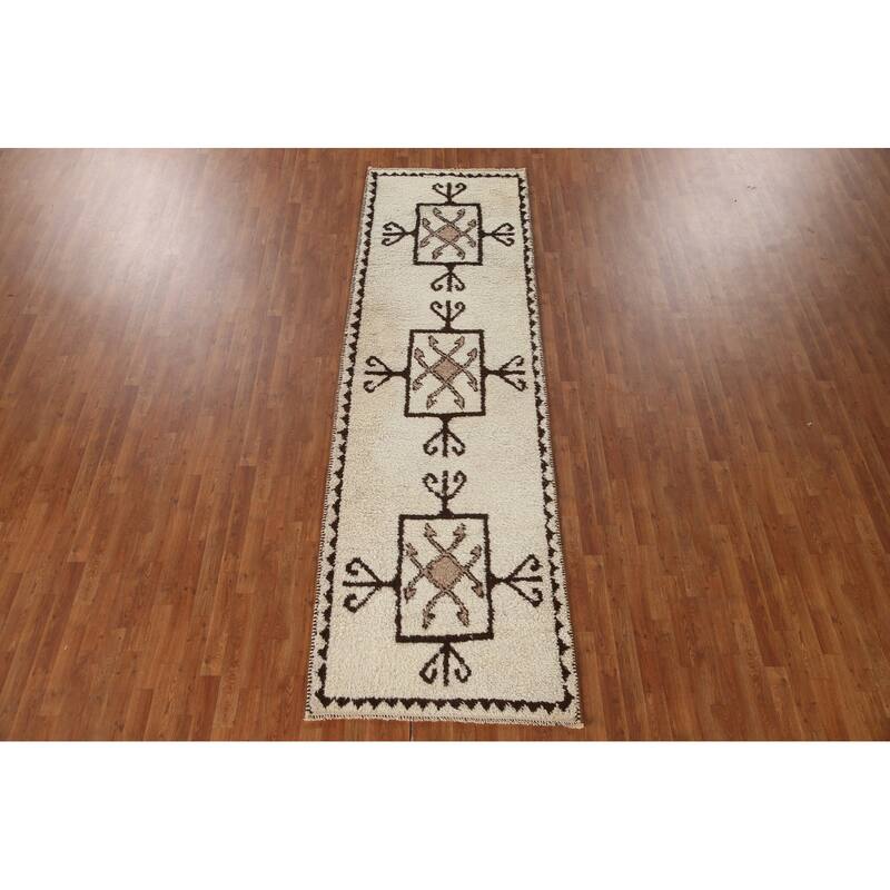 Turkish Anatolian Runner Rug Hallway Hand-knotted Wool Carpet - 3'6"x 11'6"