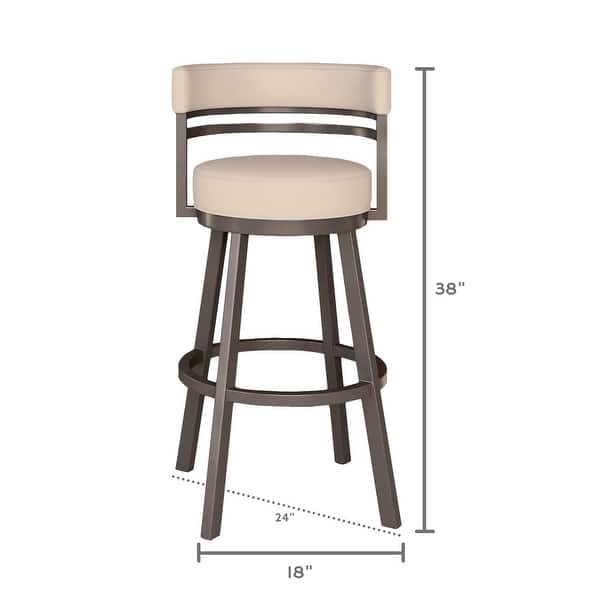 dimension image slide 0 of 6, Tempo Furniture Ambridge Swivel 26" Counterstool/30" Barstool by Furnish Theory
