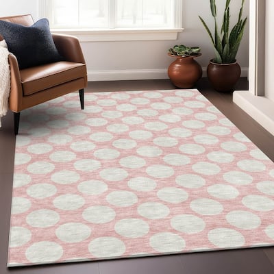 Premium Washable Super Soft Modern Polka Dots Mayfield Rug
