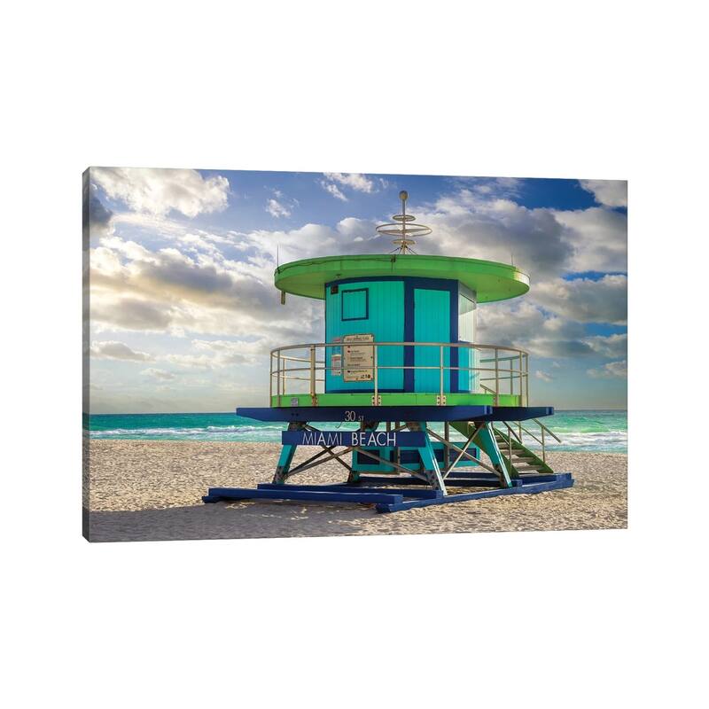 iCanvas "Miami Beach Blues, Florida" by Susanne Kremer Canvas Print