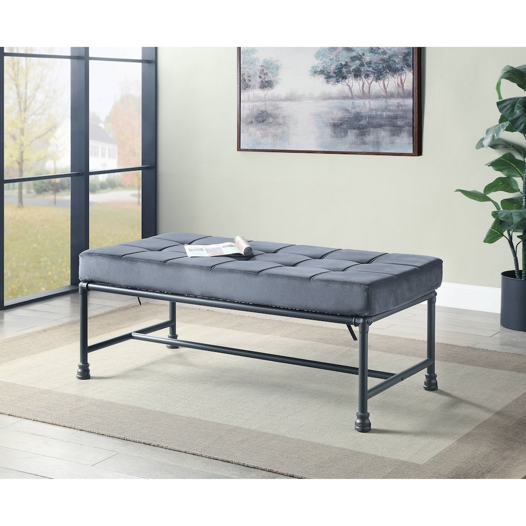 Modern Bench with Tufted Cushionon,Space-Saving Solution for Apartments
