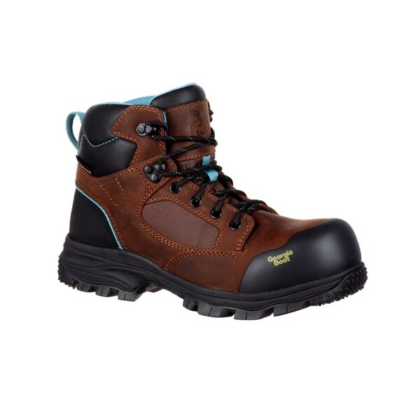 Georgia Boot Work Womens Composite Blue Collar Lace Dark Brown