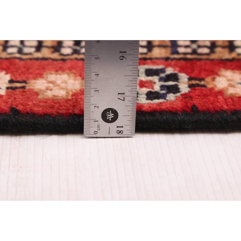 ECARPETGALLERY Hand-knotted Andelz Dark Navy, Red Wool Rug - 3'11 x 6'2