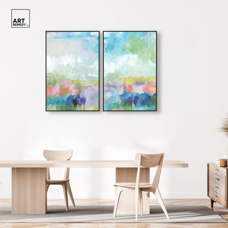 Harmonic Greens Canvas Set of 2 by Art Remedy