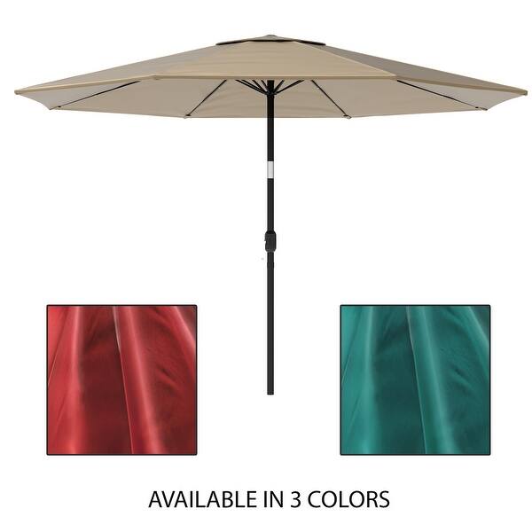 Shop Black Friday Deals On Boynton 10 Foot Patio Umbrella With Solar Powered Led Lights By Havenside Home On Sale Overstock 26855667