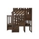 preview thumbnail 18 of 31, Max & Lily Twin Over Full Staircase Bunk Bed with Storage Drawers