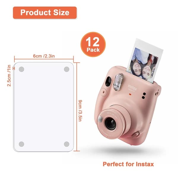 Vicyak 12 Pack High Transparency Acrylic Magnetic Photo Frame for Refrigerator - 3.54"L x 2.36"W
